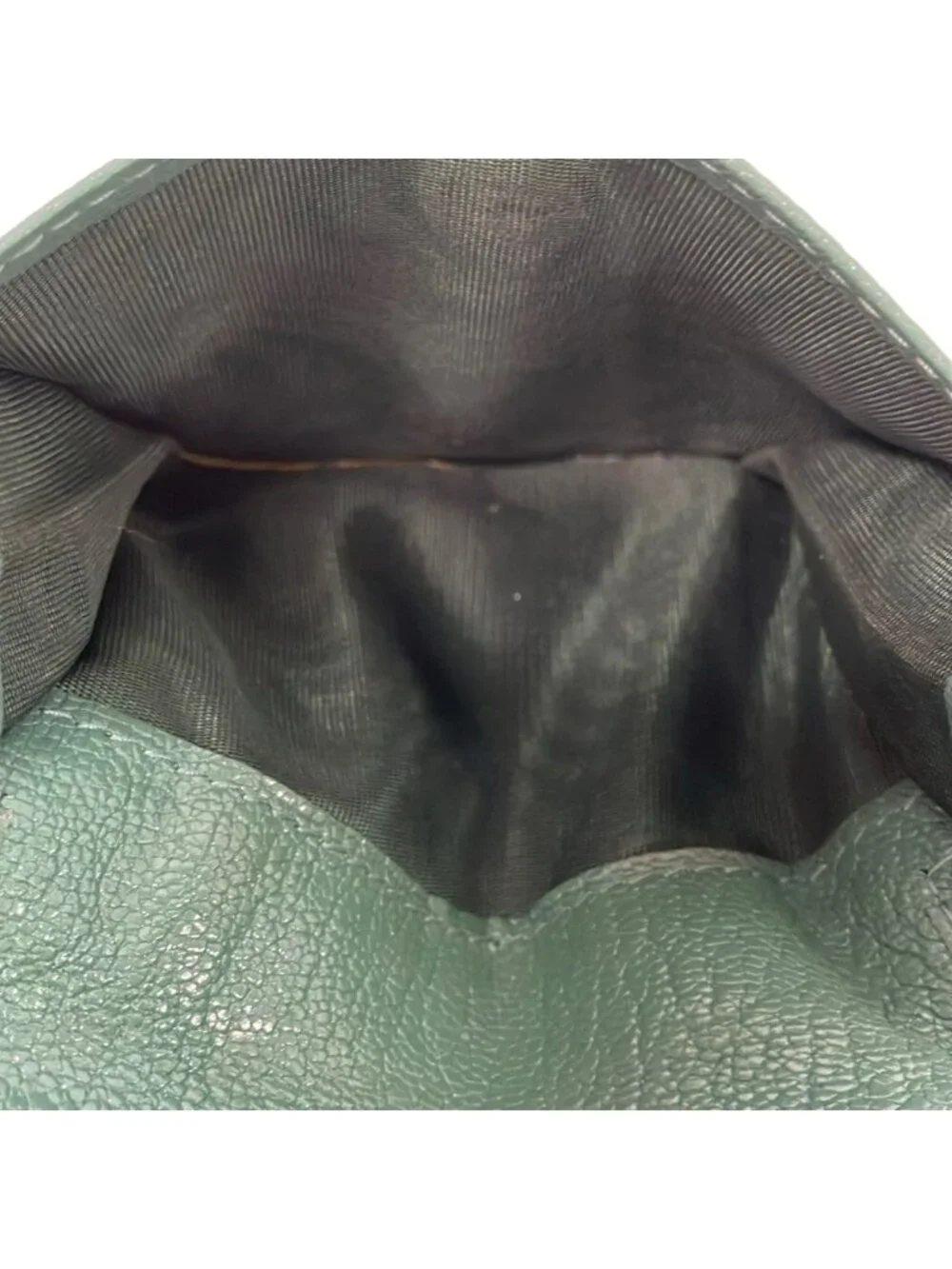 Miu Miu Bifold Wallet Green Gray Leather